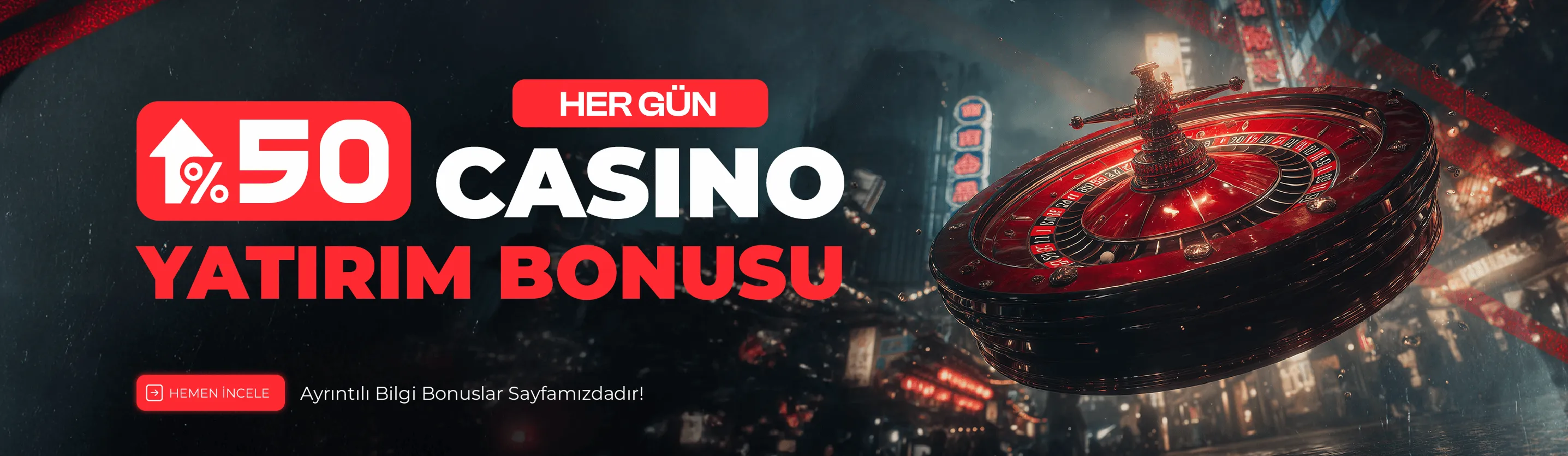 Tokyobet her gün yüzde 50 casino yatırım bonusu duyurusu; geniş tasarım
