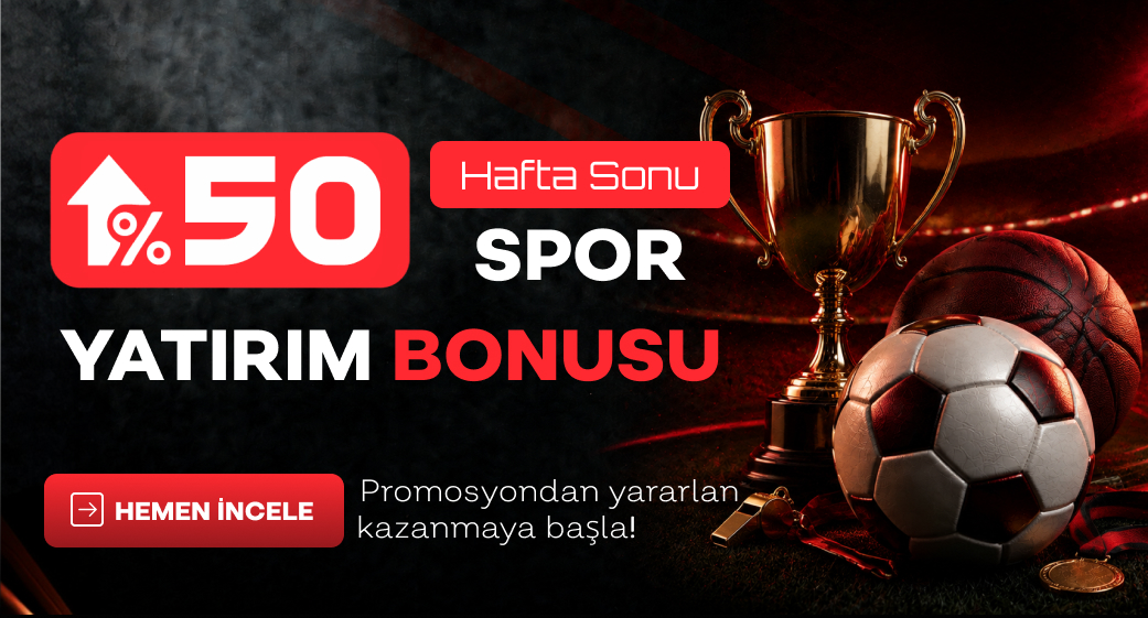 Tokyobet yüzde 50 hafta sonu spor yatırım bonusu duyurusu; standart tasarım